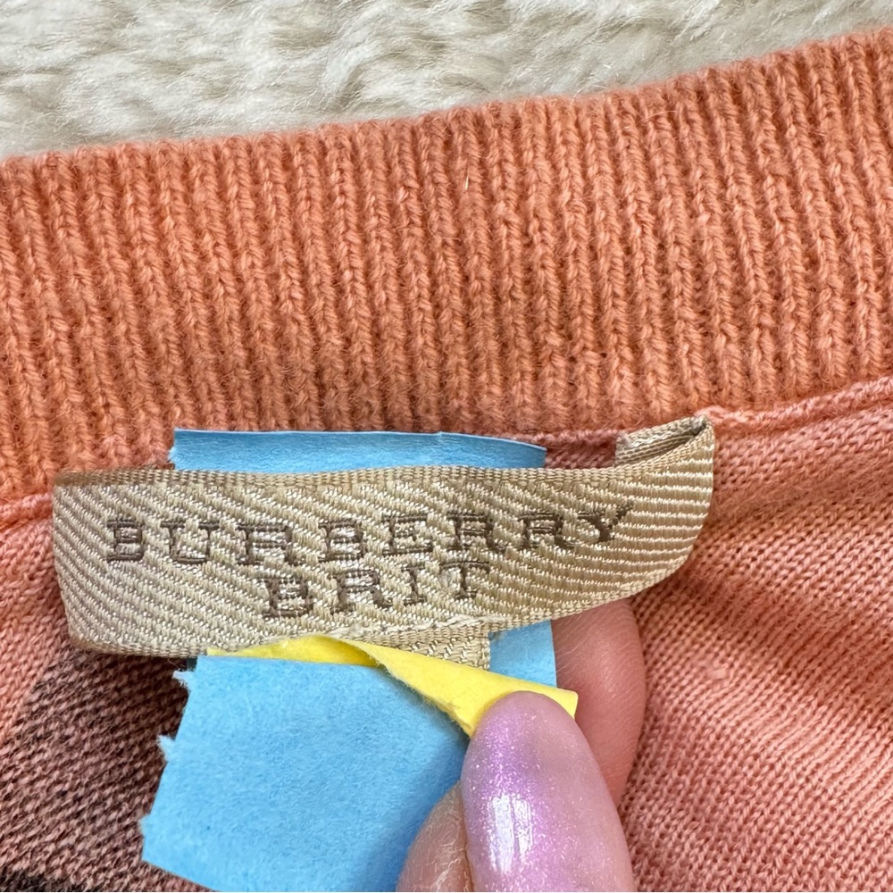 Burberry Brit Cashmere Cotton Blend Pullover Sweater Sz M - Picture 8 of 12